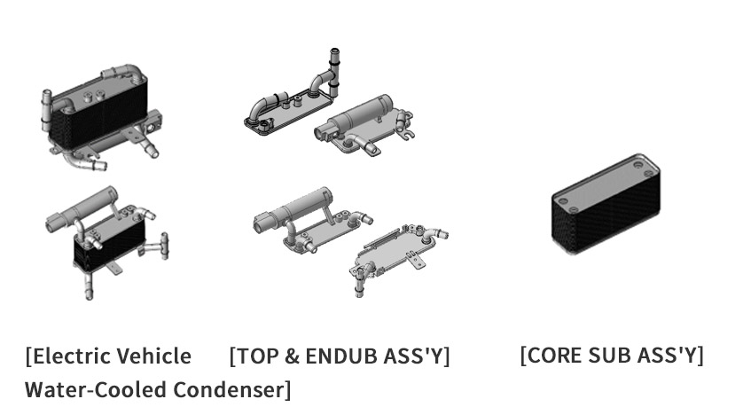 Electric Vehicle Water-Cooled Condenser